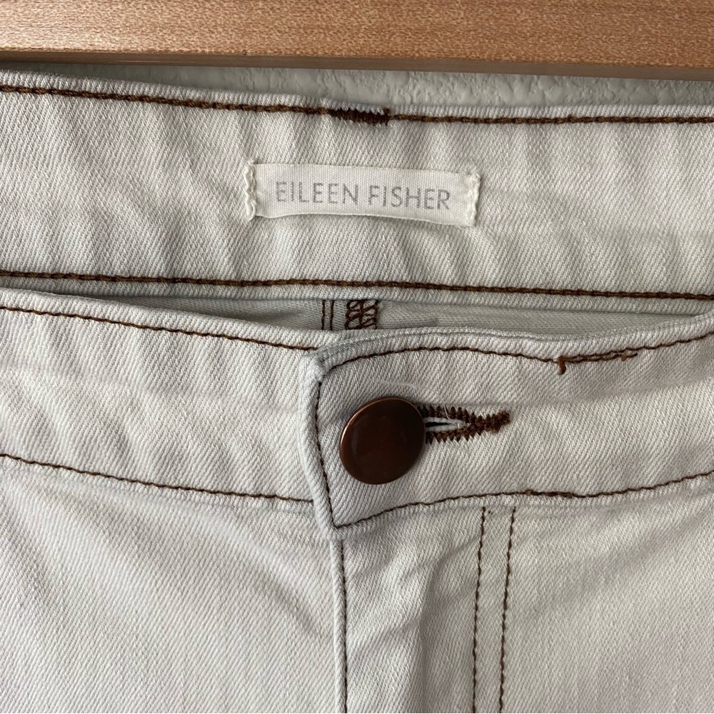 Eileen Fisher | Women's Organic Cotton Blend Stretch Skinny Jean Size 14 Gray - Picture 6 of 8